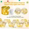 Christmas Tree Ribbon String Lights - 33ft 100 LED Battery Powered Fairy Lights with Timer and 8 Lighting Modes, Christmas Ribbon Bows Lights for 6ft - 8ft Christmas Tree New Year Decor, Gold